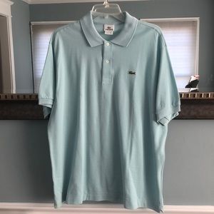 New Lacoste size 7 pique polo shirt minty color.